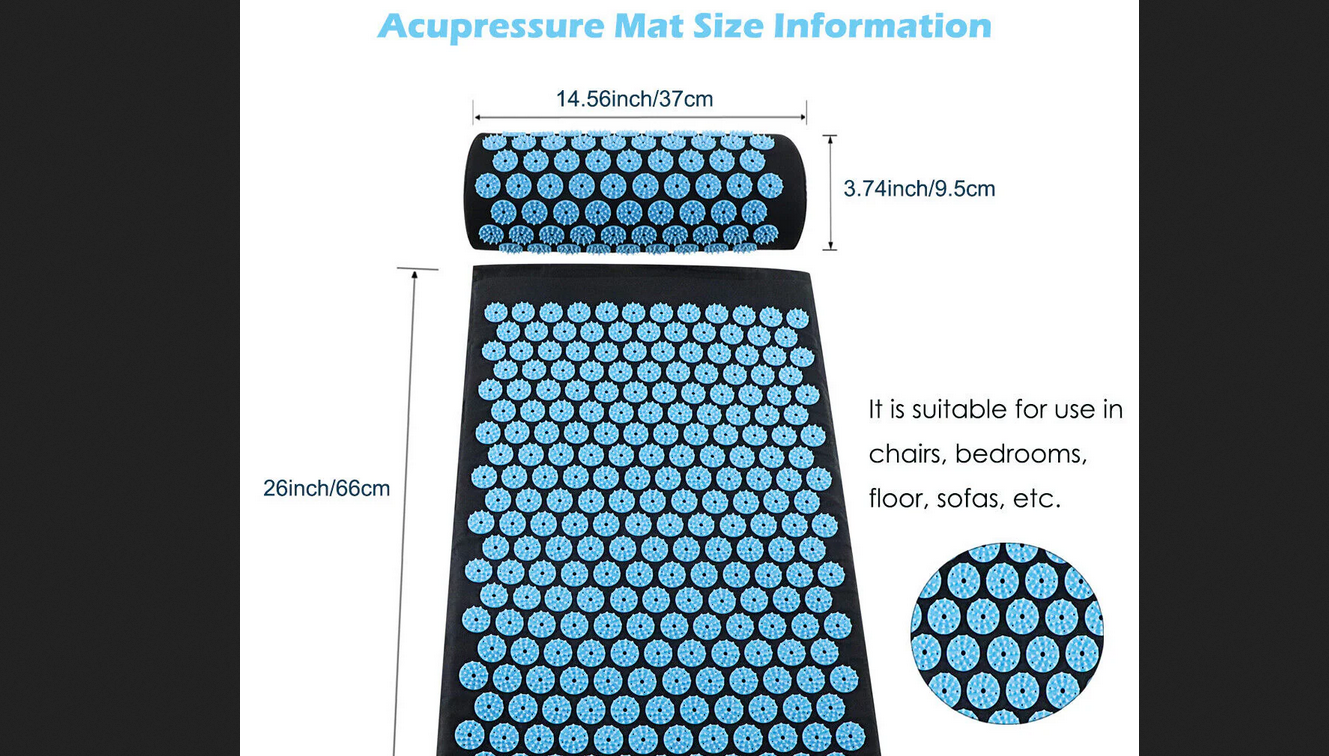 Meridian Acupressure Mat and Pillow Set